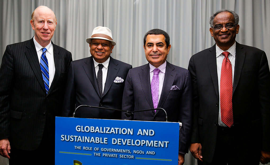 Dr M poses with Amb. Abdulaziz Al-Nasser, High Representative UNAOC and other UN representatives at a GCF