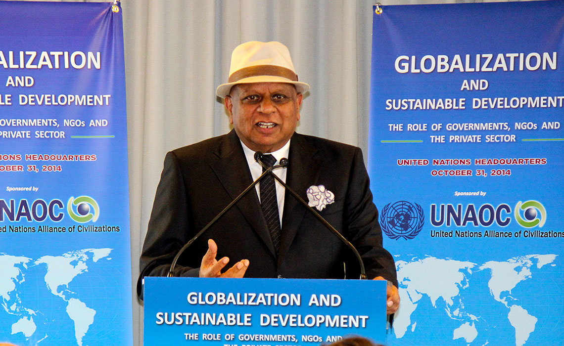 Dr M addresses delegates at the United Nations HQ, New York